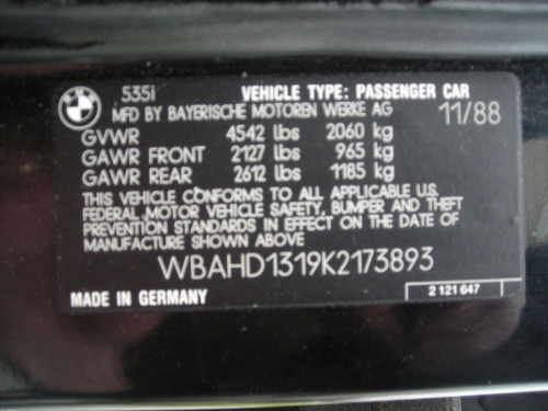 Image 9 of 1989 BMW 535i 5-Speed…